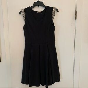 Little Black Dress with Sparkle Statement Sleeves - Women’s Size Medium, Party